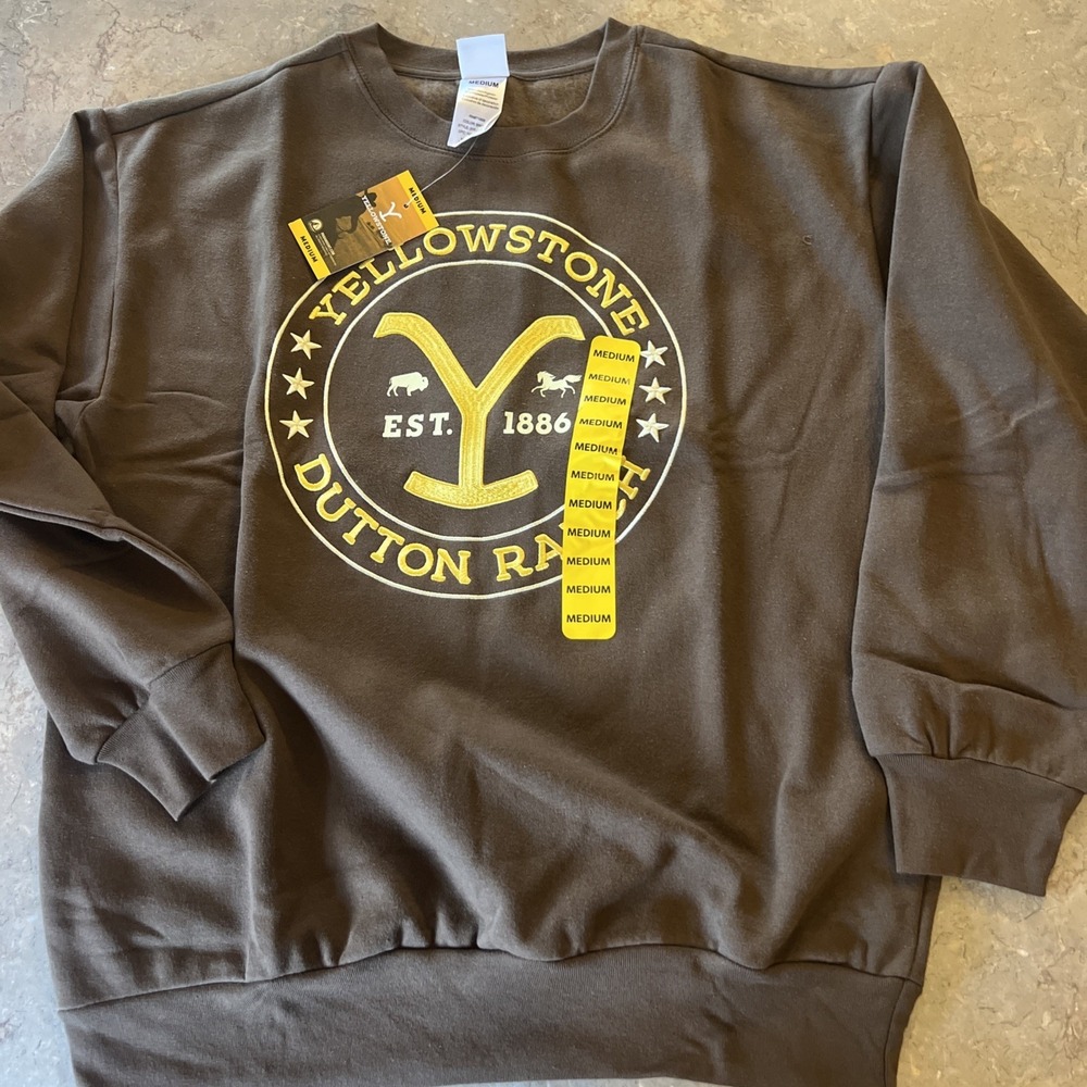 Yellowstone Unisex Adults Embroidered Logo Relaxed Fit Sweatshirt MEDIUM